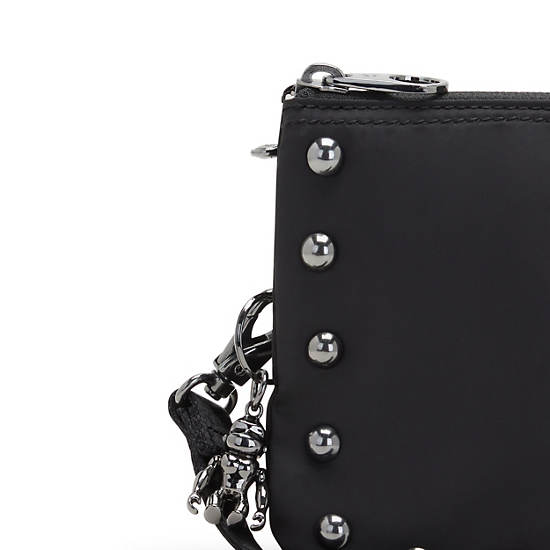 Kipling Creativity Extra Large Metallic Wristlet Bags Opulent Black Stud | CA 2064FD